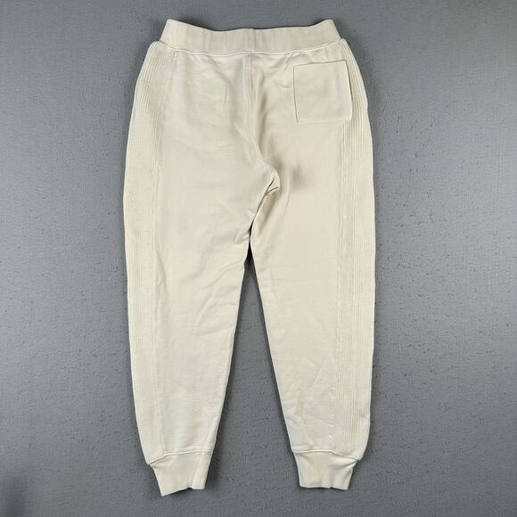 Helmut Lang Jogger Sweatpants Women’s Medium Ivory Cotton Knit Combo L02HW201 - Picture 13 of 16